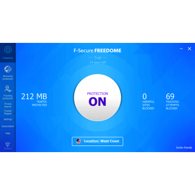 F-Secure Freedome VPN 2019 5 PC Geräte 1 JAHR